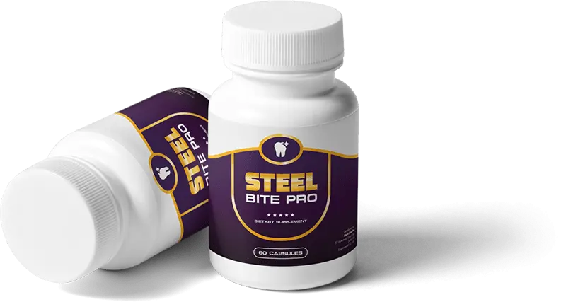 Steel Bite Pro bottles – natural daily oral support supplement